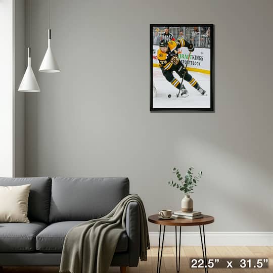 Charlie McAvoy 20" x 29" Framed Canvas Boston Bruins 22.5" x 31.5"